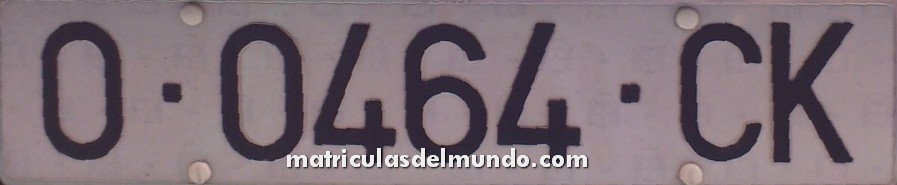 Matrícula de Asturias O-CK 0464